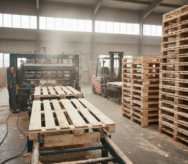 Produkcja palet drewnianych HGV Czeladź